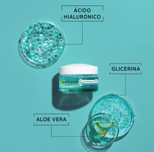 Garnier Crema de Día Aloe Vera + Ácido Hialurónico | Hidratación 48h