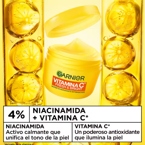 Garnier Vitamina C Fresh & Bright | Sorbete Hidratante Antimanchas 3x85ml