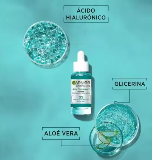 Garnier SkinActive Sérum Hidratante — Aloe Vera & Ácido Hialurónico 3%