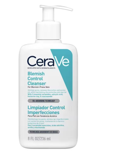 CeraVe Blemish Control Cleanser | Limpiador Anti-imperfecciones con Ácido Salicílico