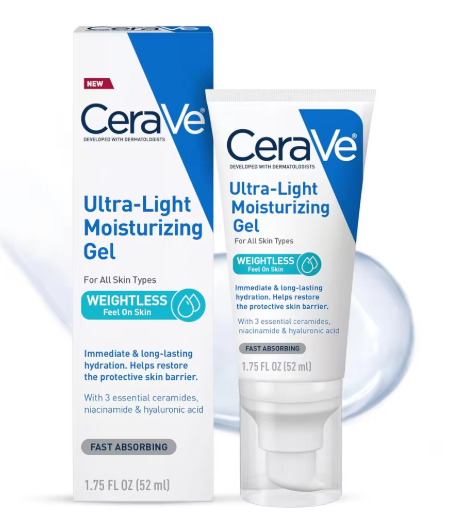 CeraVe Gel Hidratante Facial Ultraligero | Ceramidas + Niacinamida + Ácido Hialurónico